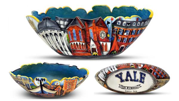 Ceramic bowl featuring Yale Buildings